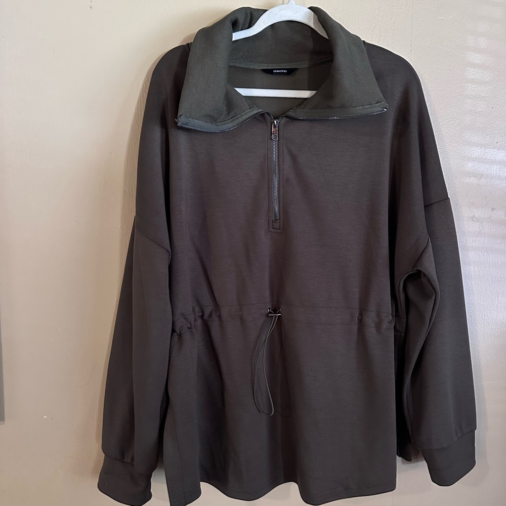 Women's Olive Green Pullover Tunic